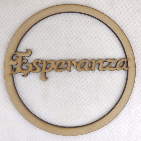 Cuadro decorativo circular- ESPERANZA- 25cm
