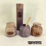Equipo de mate infantil de madera