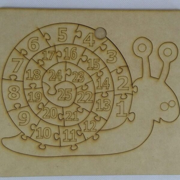 Rompecabezas didáctico Caracol números 0-25