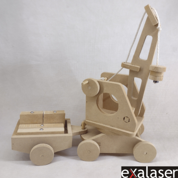 Grúa infantil con carrito de Bloques 33x12x33cm